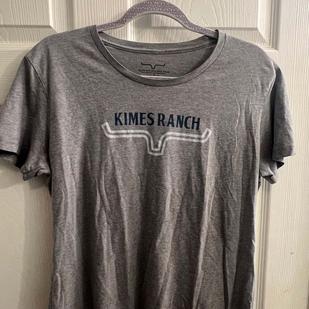 Kimes Ranch Men's Shirt T Shirt Gray Size XL Cowboy Western Longhorn